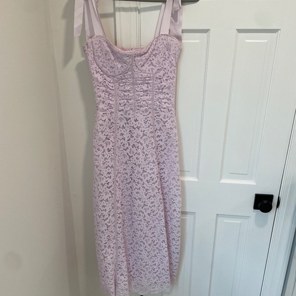 Jonathan Simkhai Tie Shoulder Lace Dress - Picture 2 of 9